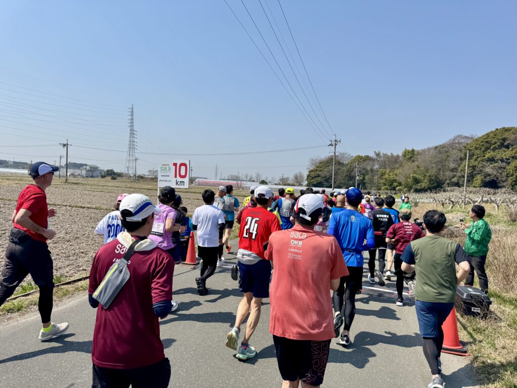 豊橋ハーフマラソン 10km地点