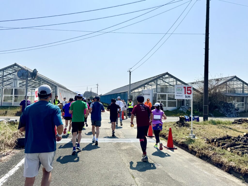 豊橋ハーフマラソン 15km地点
