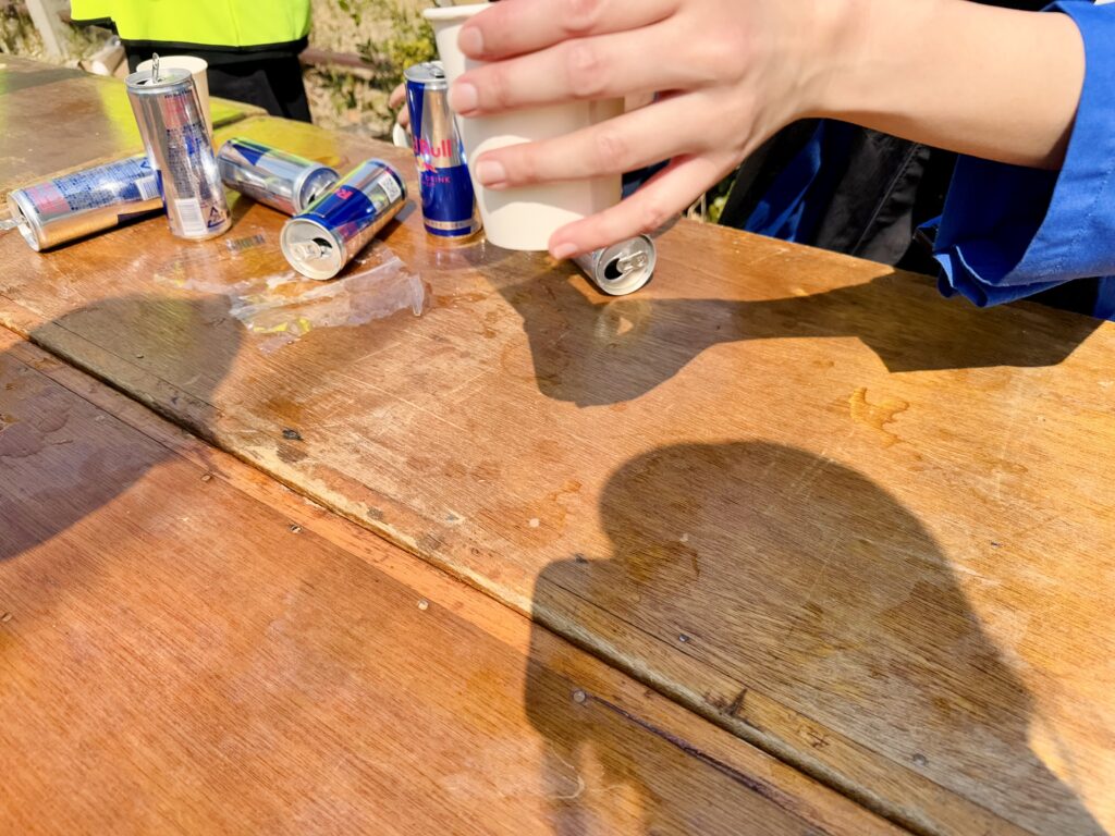 豊橋ハーフマラソン エイドのレッドブル