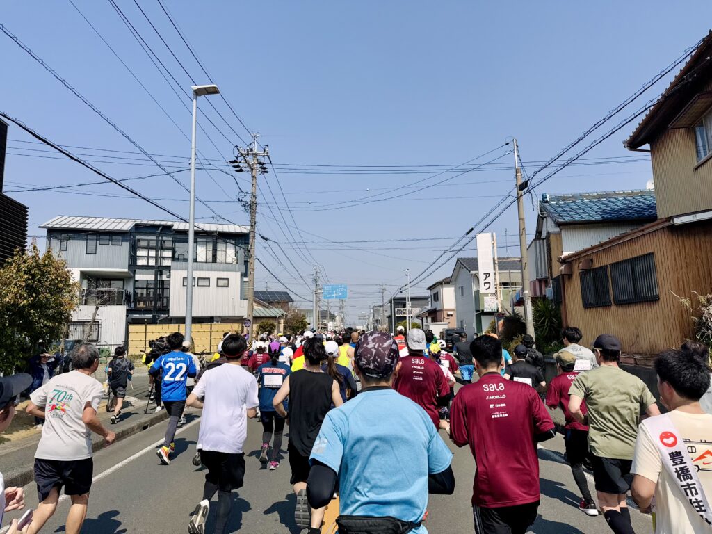 豊橋ハーフマラソン 大会中の様子