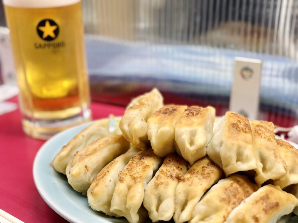 豊橋ハーフマラソン 餃子 赤のれんにて