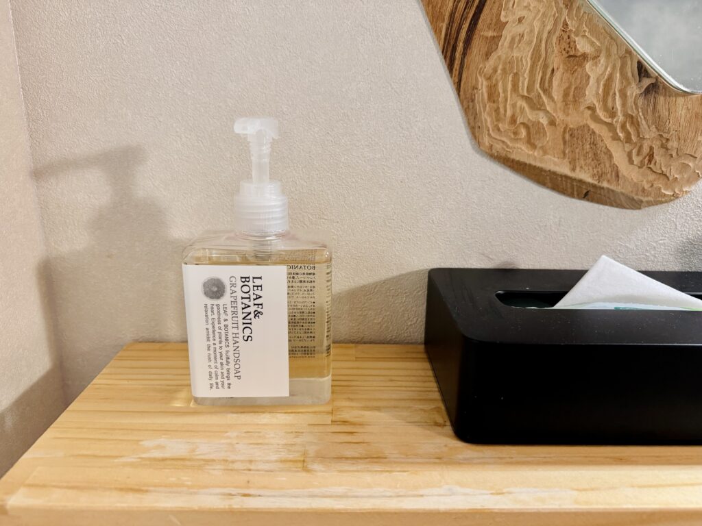 BLANC FUJI Suite Villa 畳スペース付客室ウェットエリアのアメニティ