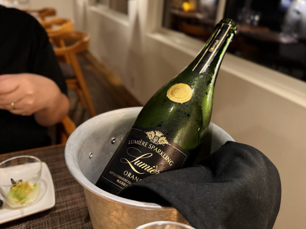 BLANC FUJI ディナーでオーダーしたスパークリング