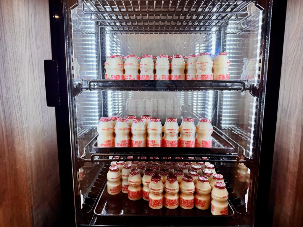 ドーミーインEXPRESS富士山御殿場 湯上がりサービスの乳酸菌飲料