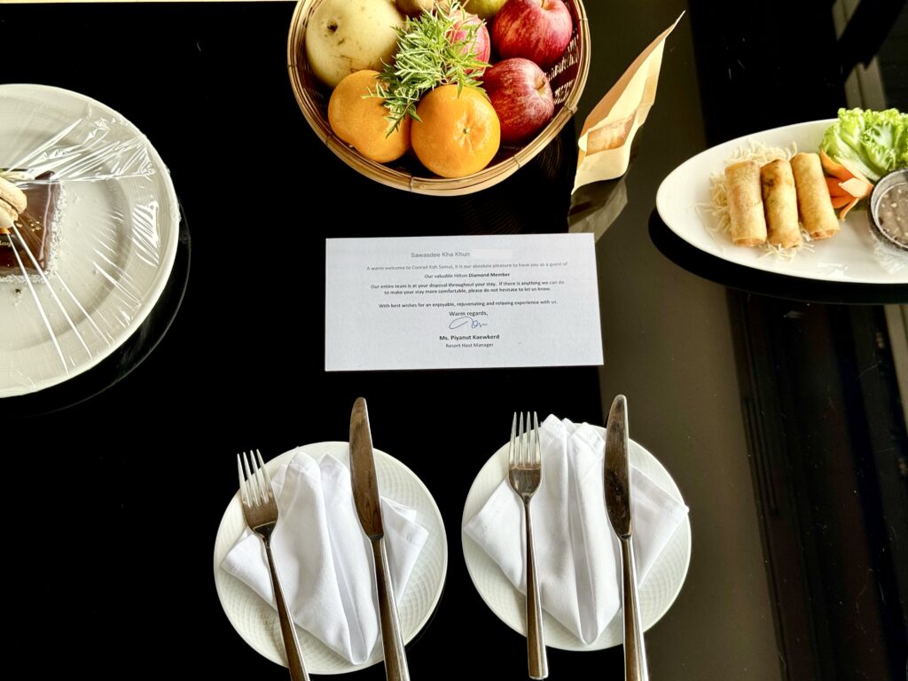 コンラッドコサムイのウェルカムフード