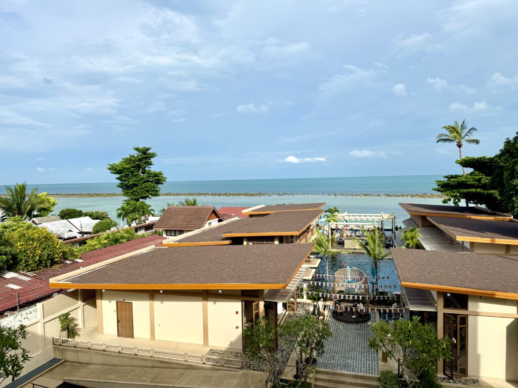 マラスカサムイのオーシャンビュー客室からの景色