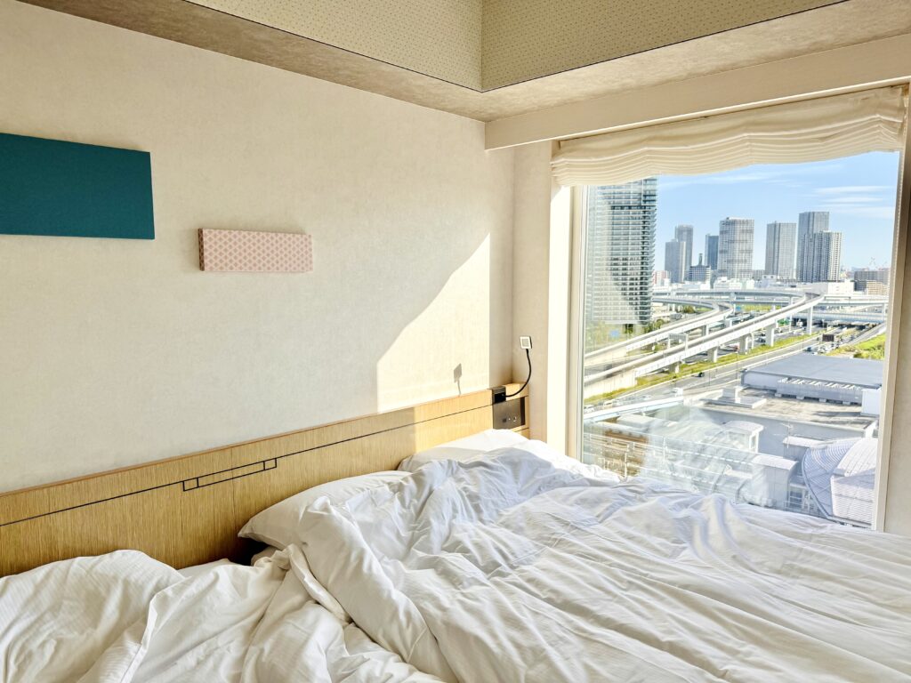 ダブルツリーbyヒルトン東京有明 デラックスルーム ダブルベッド2台 客室からの眺望