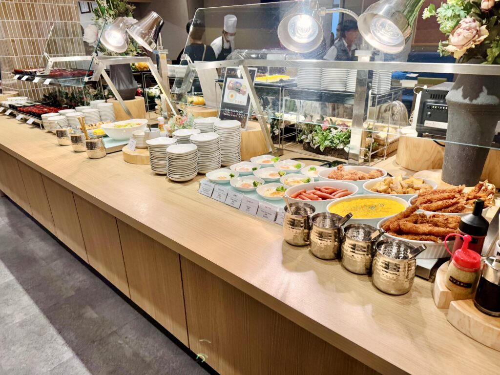 ドーミーインEXPRESS豊橋 朝食 ビュッフェ台