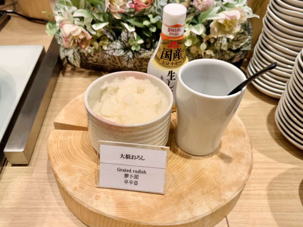 ドーミーインEXPRESS豊橋 朝食 焼魚用の大根おろし