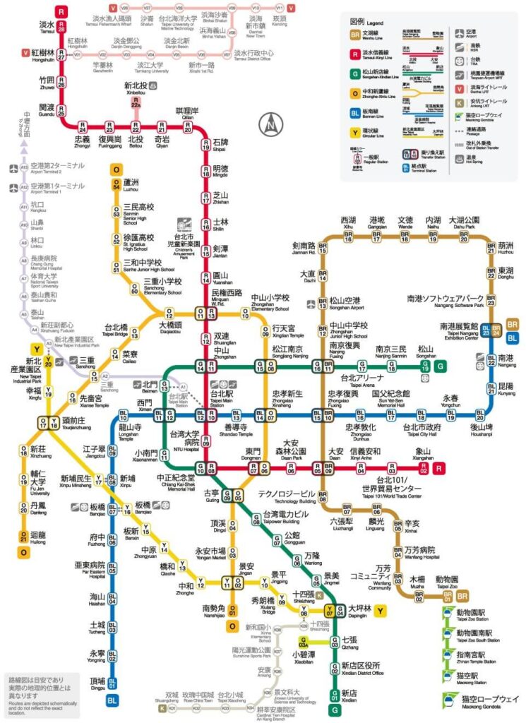 台湾MRT路線図