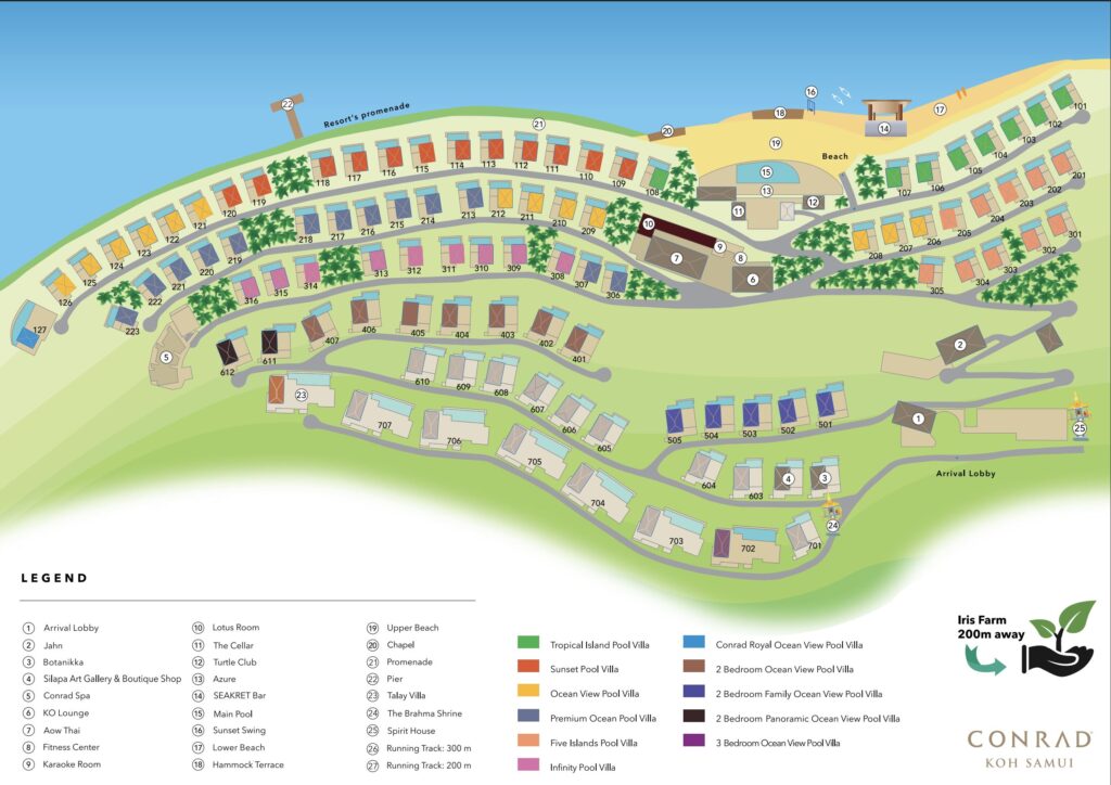 コンラッドコサムのリゾートマップ