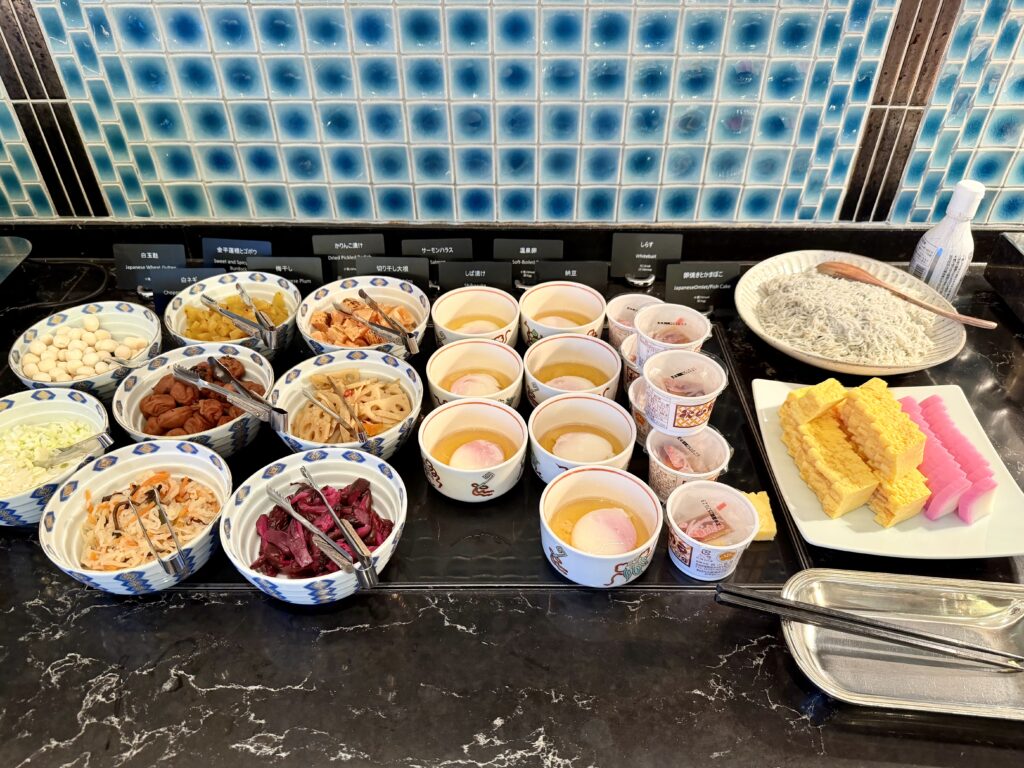 ヒルトン東京お台場 エグゼクティブラウンジ 朝食のご飯のお供