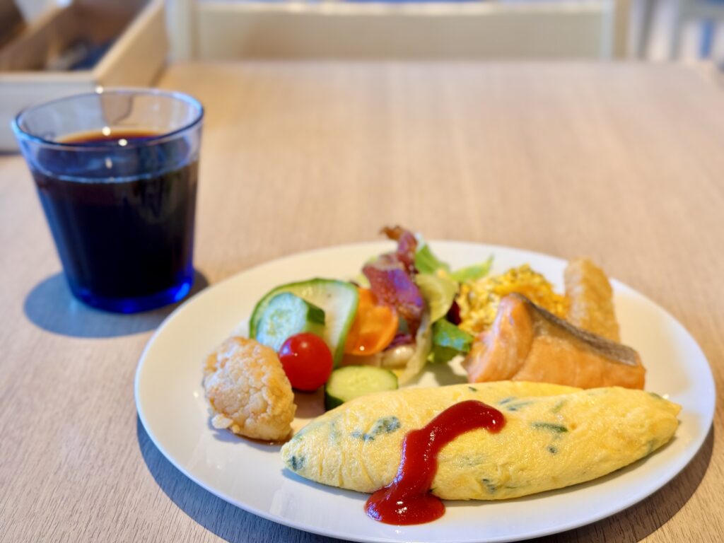 ダブルツリーby東京有明 朝食ビュッフェ エッグステーションのオムレツ