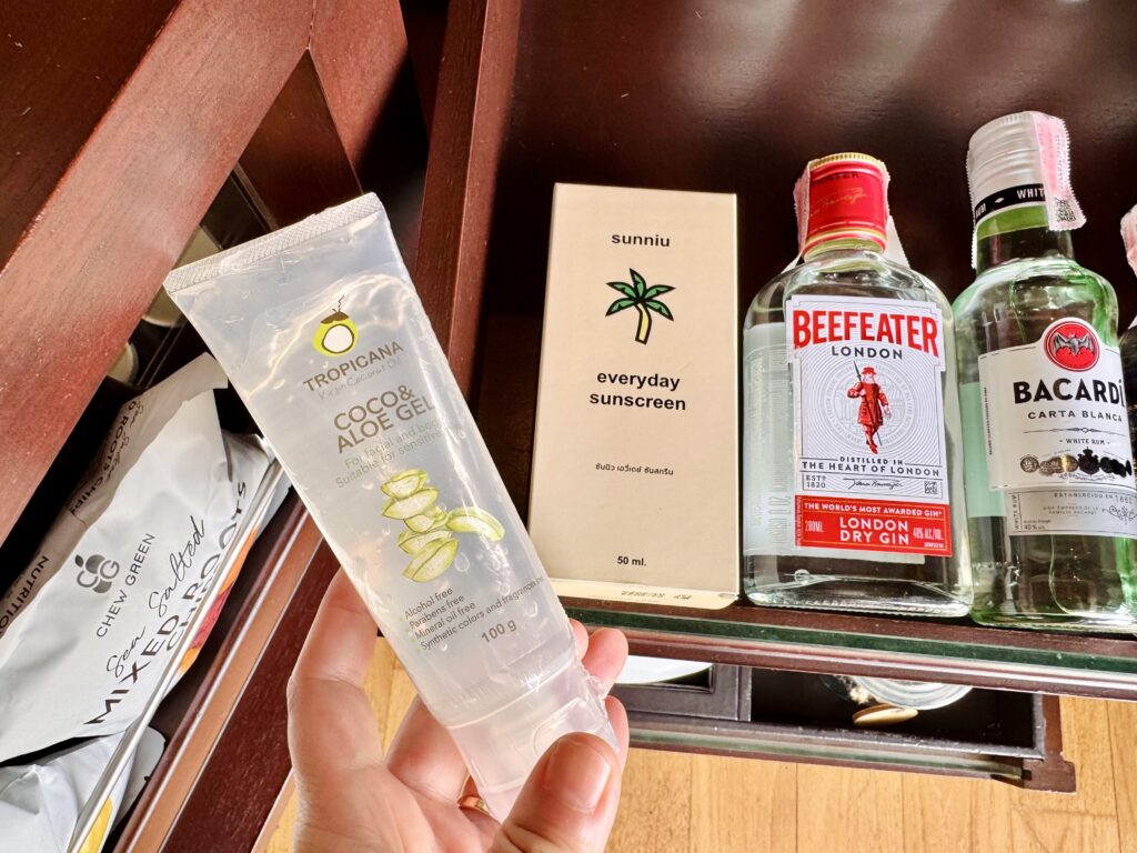 コンラッドコサムイ 客室に置いてあるココナッツジェル