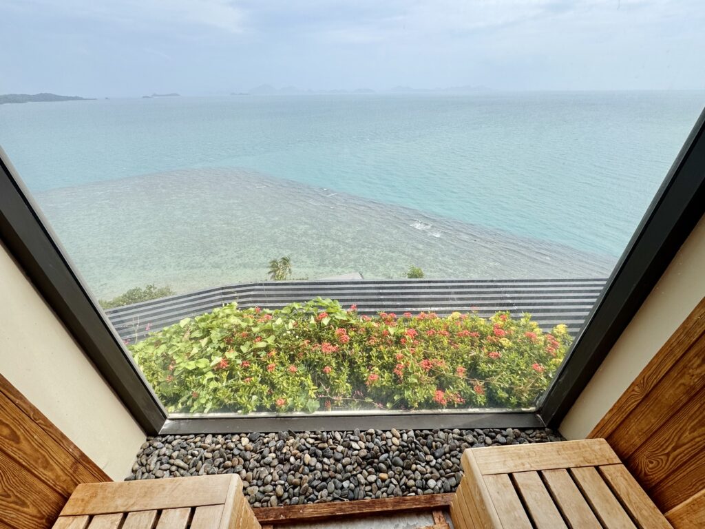 コンラッドコサムイ プライベートサウナ（ドライサウナ）からの眺め