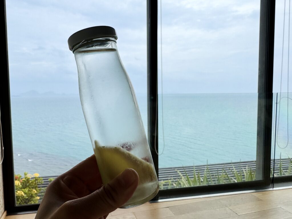 コンラッドコサムイ サウナ後のととのいスペースでまったり