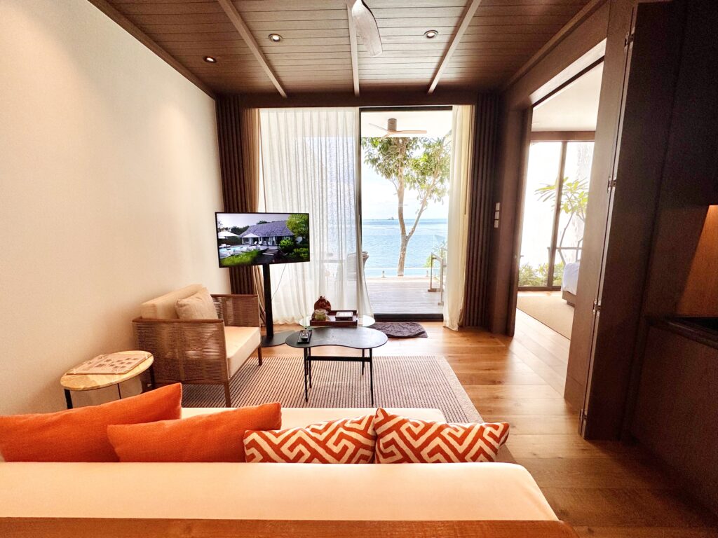 ケープファーンホテル オーシャンコテージのリビングエリア