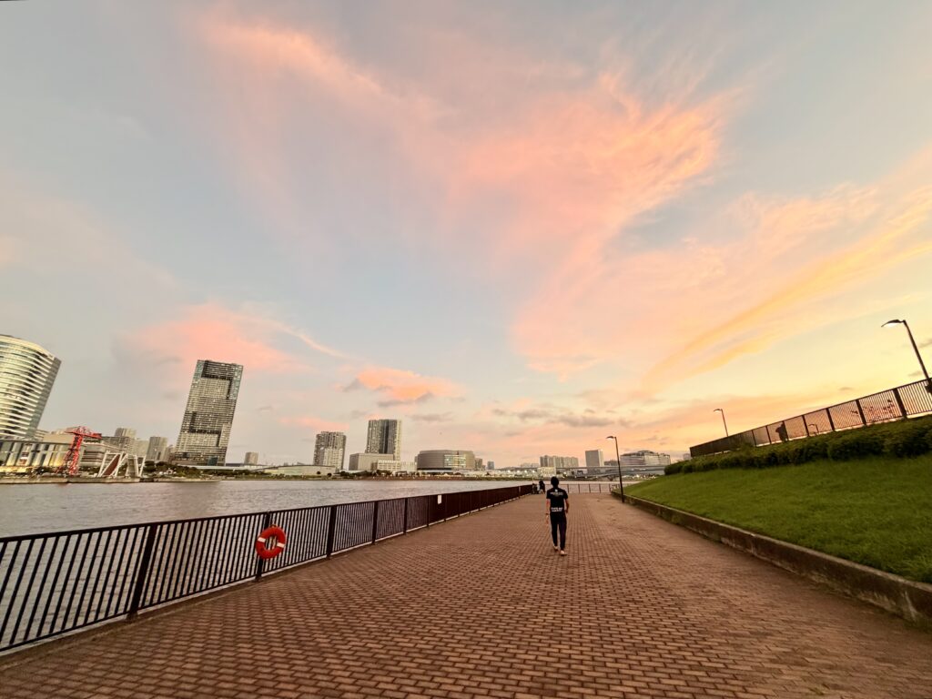 都内の夕ランの様子