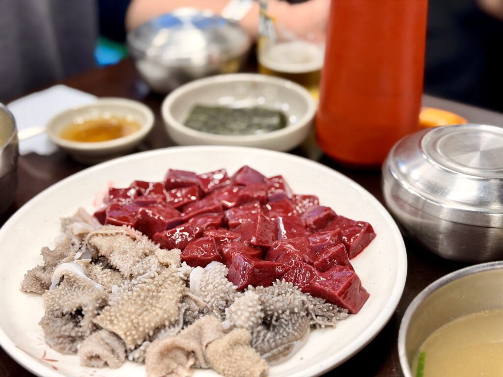 ソウル プチョンユッケの刺身