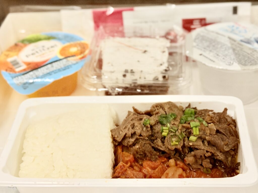 11月アシアナ航空の機内食