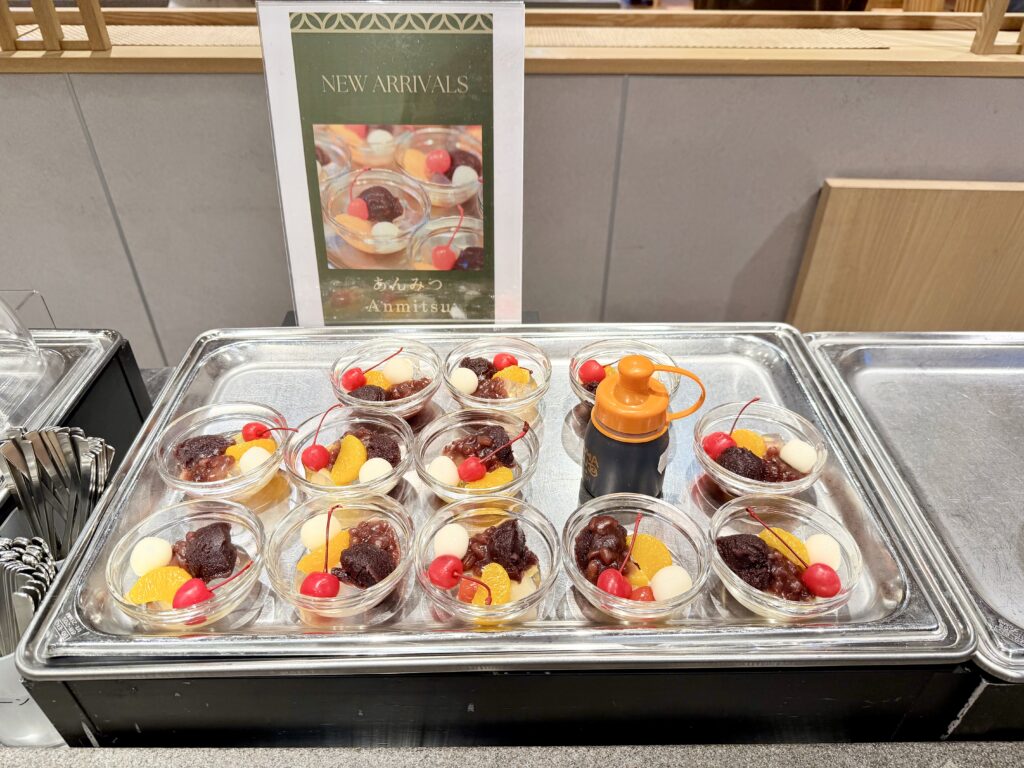 ドーミーイン東京八丁堀の朝食 あんみつ