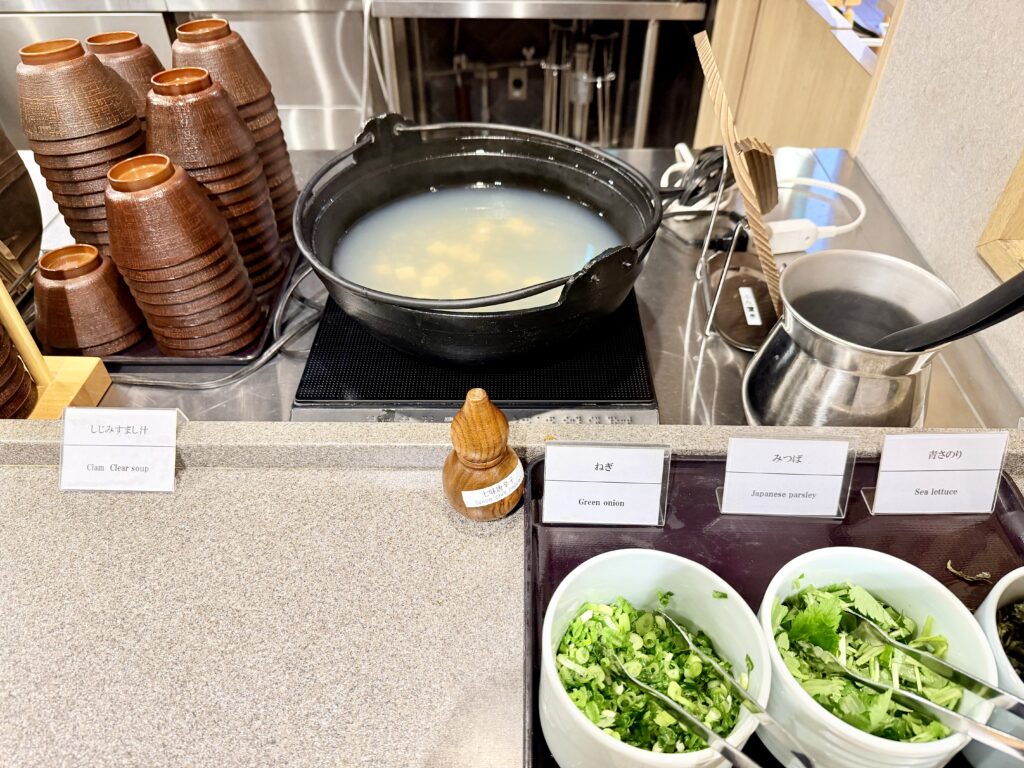 ドーミーイン東京八丁堀の朝食 しじみすまし汁