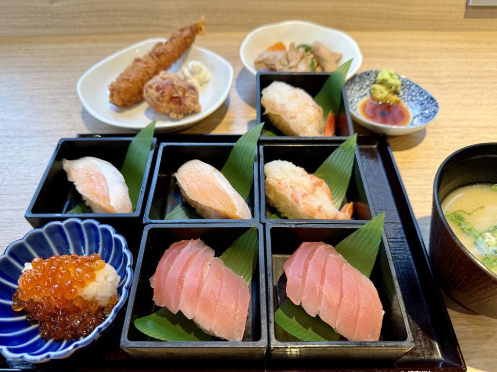ドーミーイン東京八丁堀の朝食 ご当地メニュー 食べたお寿司