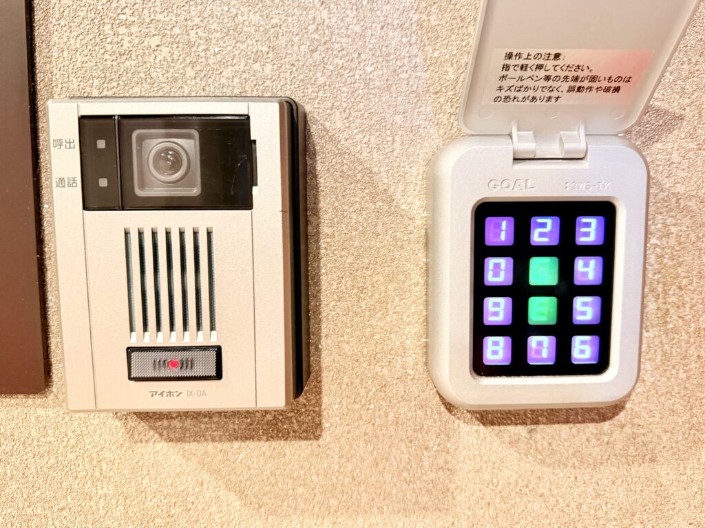 ドーミーイン東京八丁堀 女湯の暗証番号入力