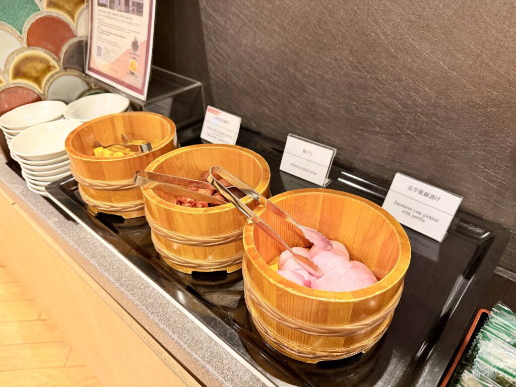 ドーミーイン東京八丁堀 朝食 ぎおん川勝の京つけもの