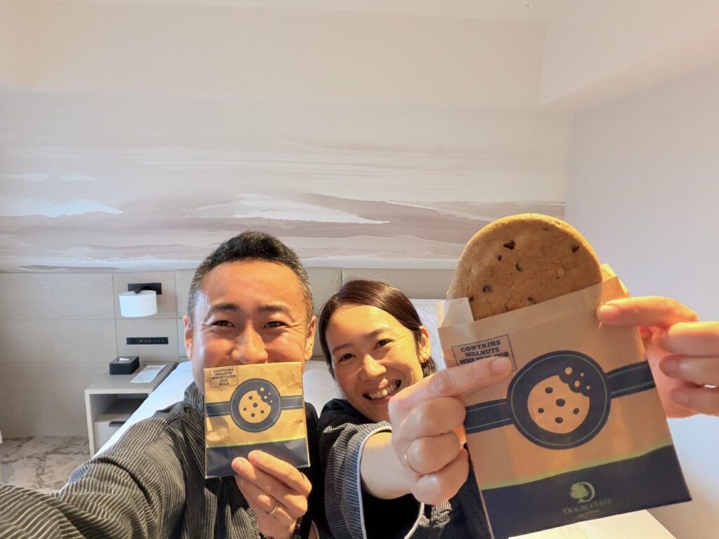 ダブルツリーbyヒルトン富山 ウェルカムギフトのチョコチップクッキー