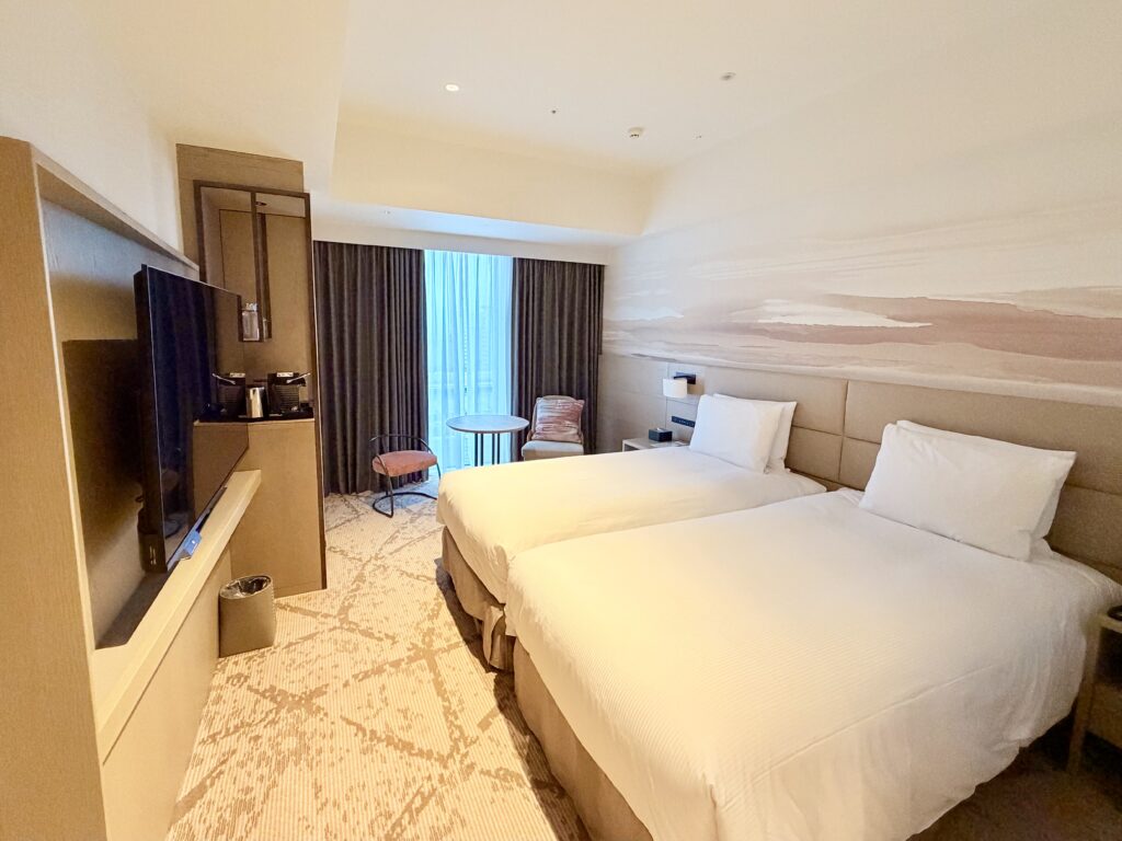 ダブルツリーbyヒルトン富山 ツインルーム客室の様子