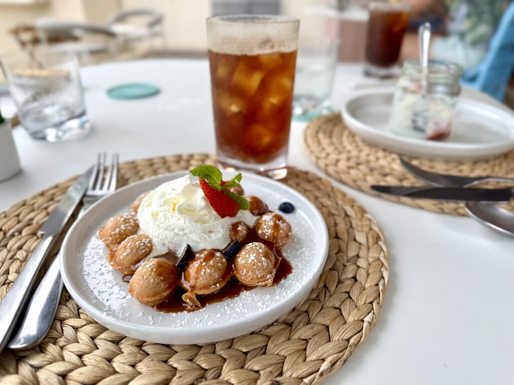 サムイ島のマラスカサムイ 朝食 ワッフル