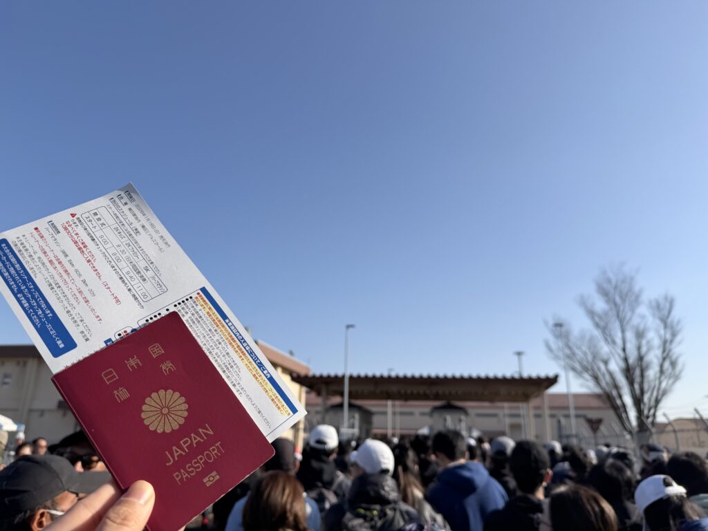 フロストバイトロードレース 横田基地第五ゲートから入場