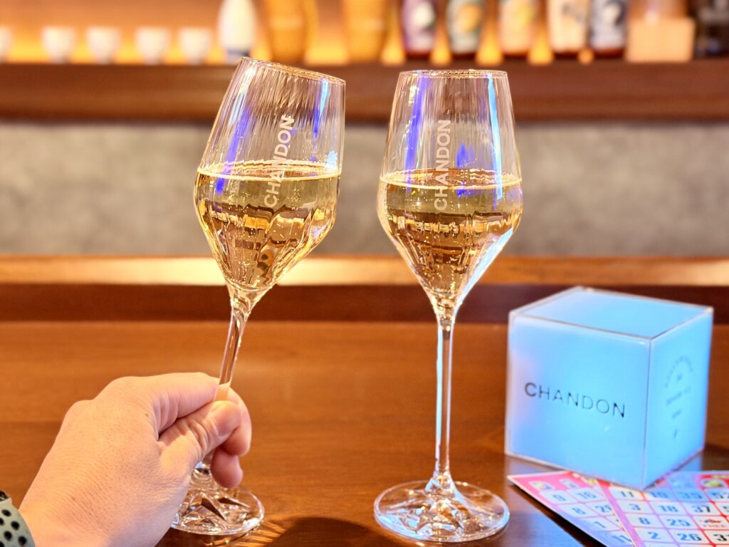 ダブルツリーbyヒルトン東京有明 カウントダウンパーティーで飲むスパークリング