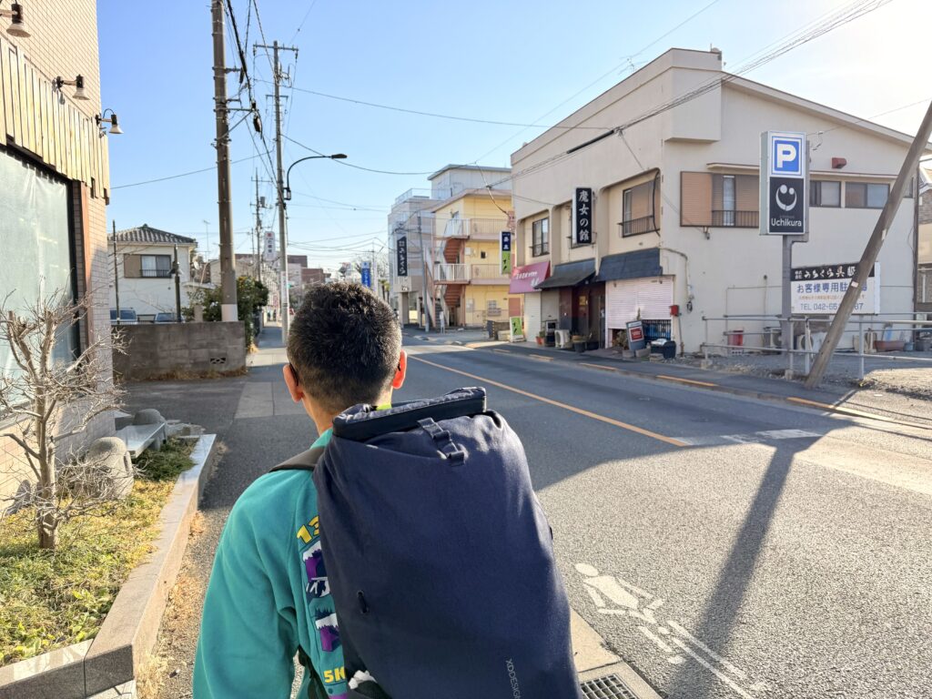 フロストバイトロードレース 牛浜駅から横田基地へ移動