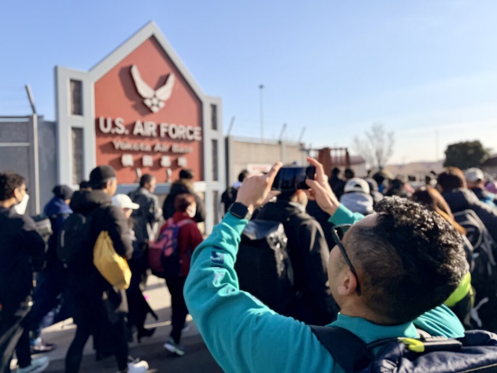 フロストバイトロードレース 横田基地へ到着