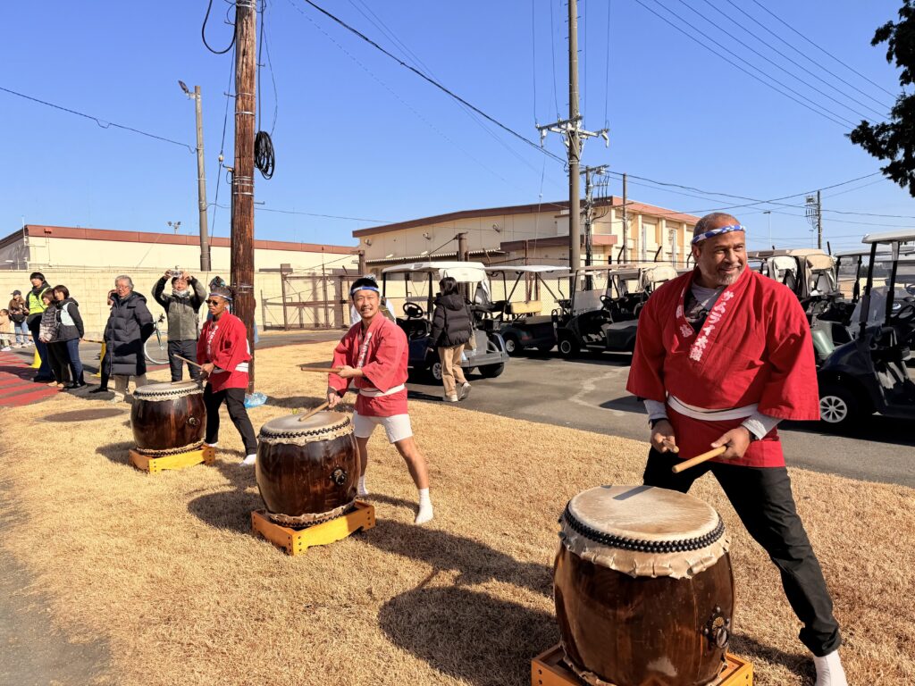 フロストバイトロードレース 応援太鼓の生演奏