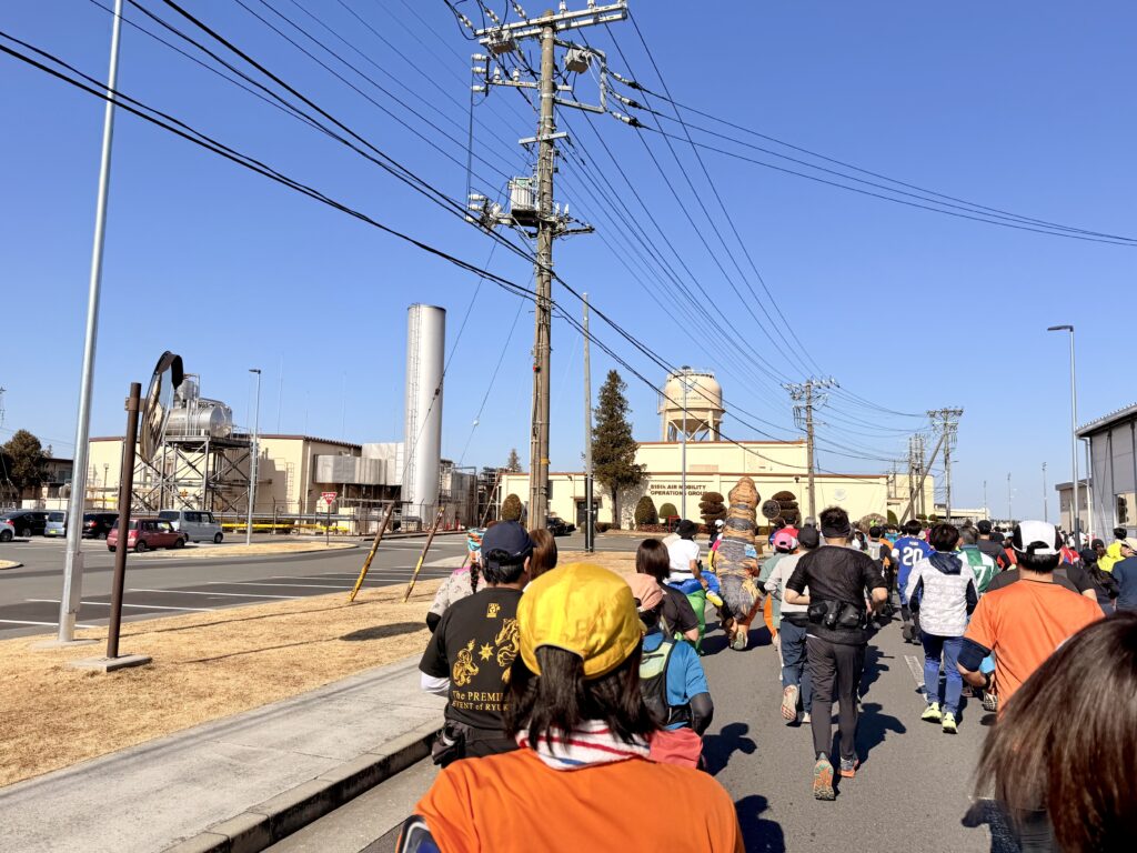 フロストバイトロードレース 大会序盤の様子