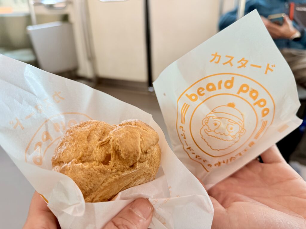 フロストバイトロードレース 帰り道はシュークリームでエネルギー補給