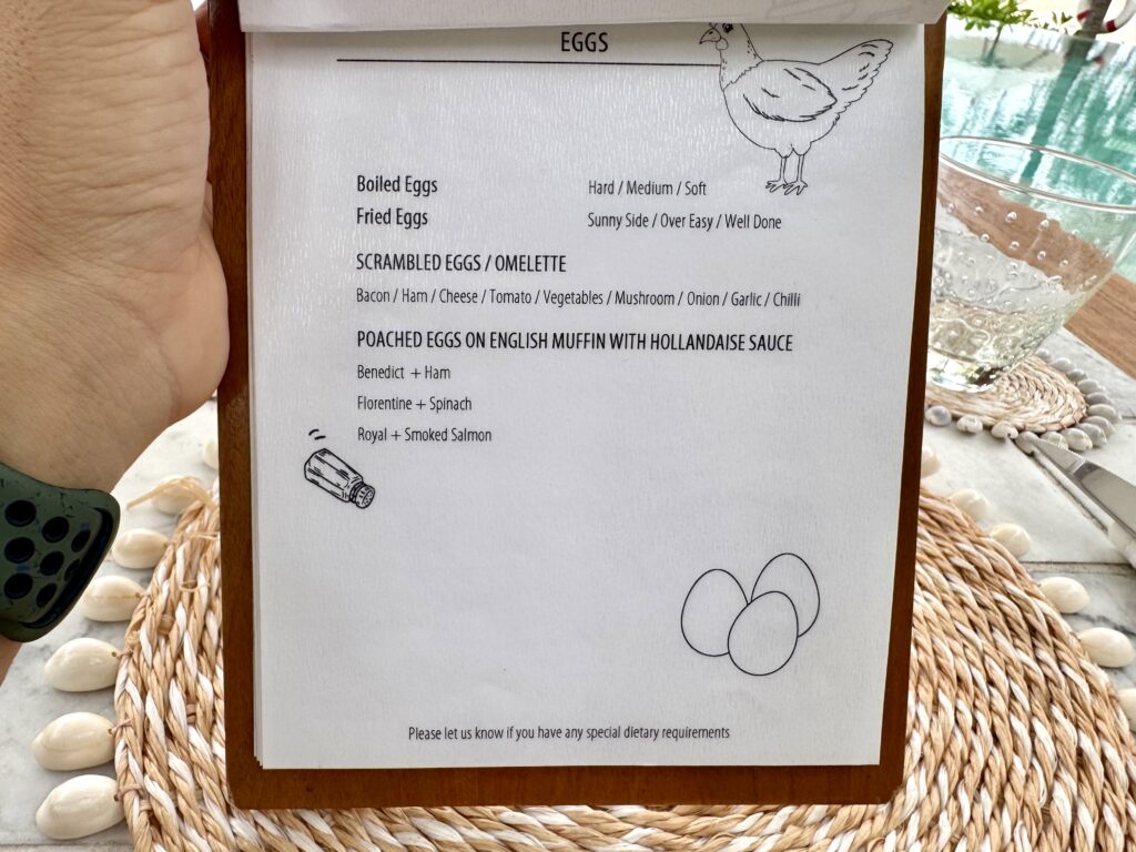 ケープファーンホテル 朝食 アラカルトメニュー 卵料理