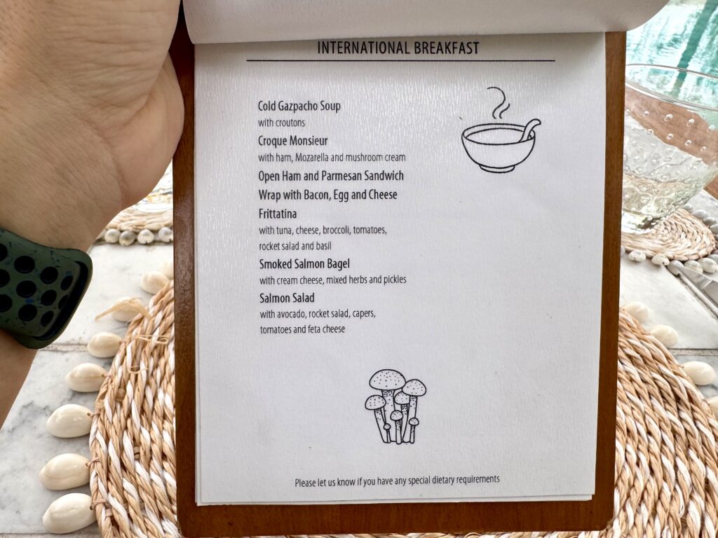 ケープファーンホテル 朝食 アラカルトメニュー 洋風料理
