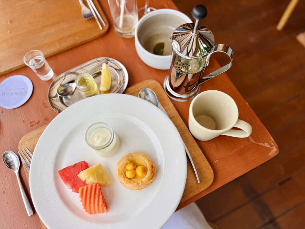 コンラッド コ サムイ 朝食 実際に選んだメニュー
