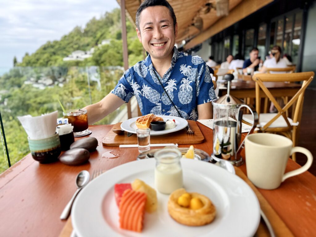 コンラッドコサムイ 朝食会場にて