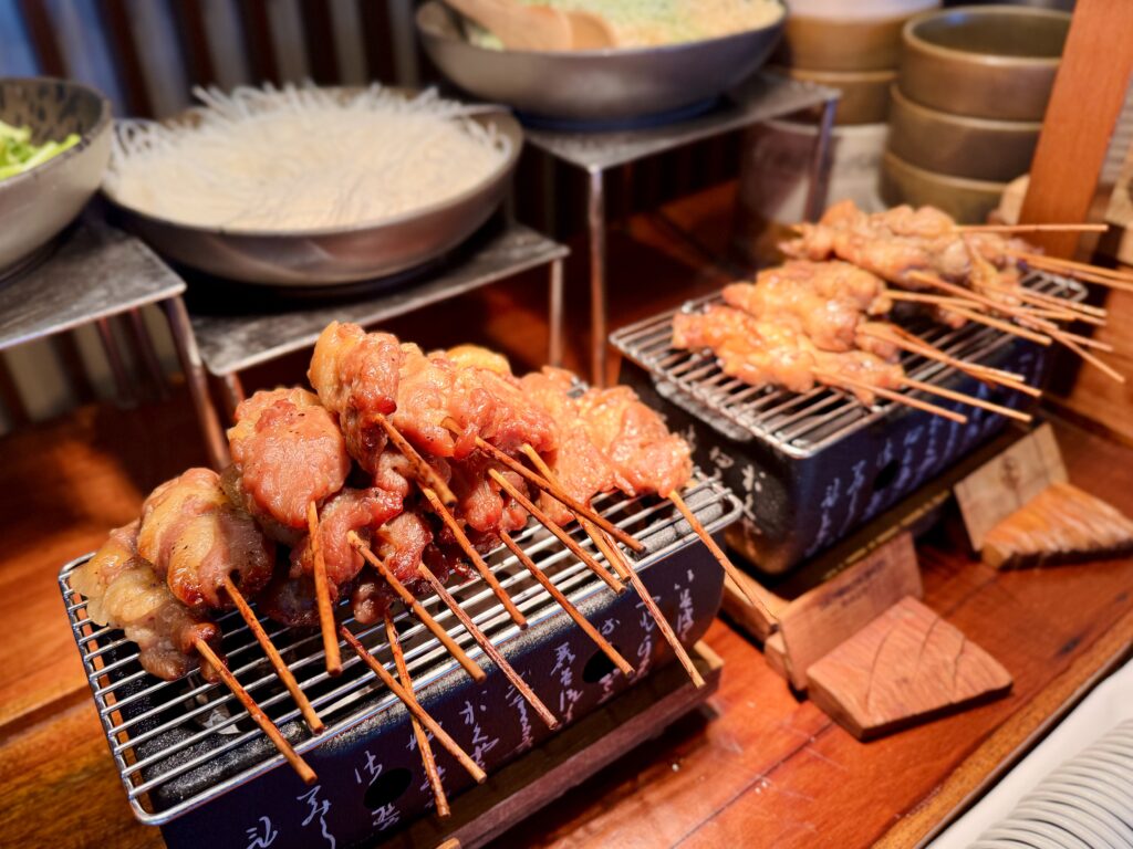 コンラッドコサムイの朝食のサテ(ムーピン)