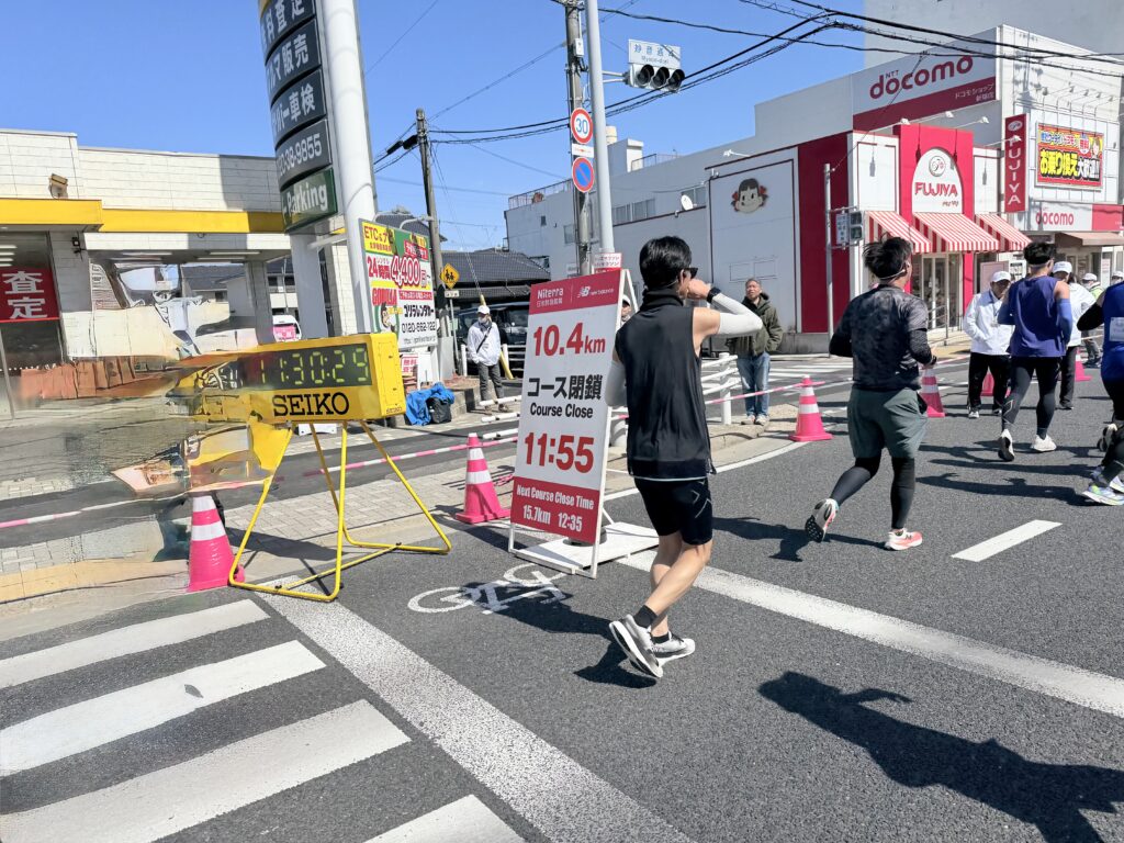 名古屋シティマラソン 10.4km地点の関門