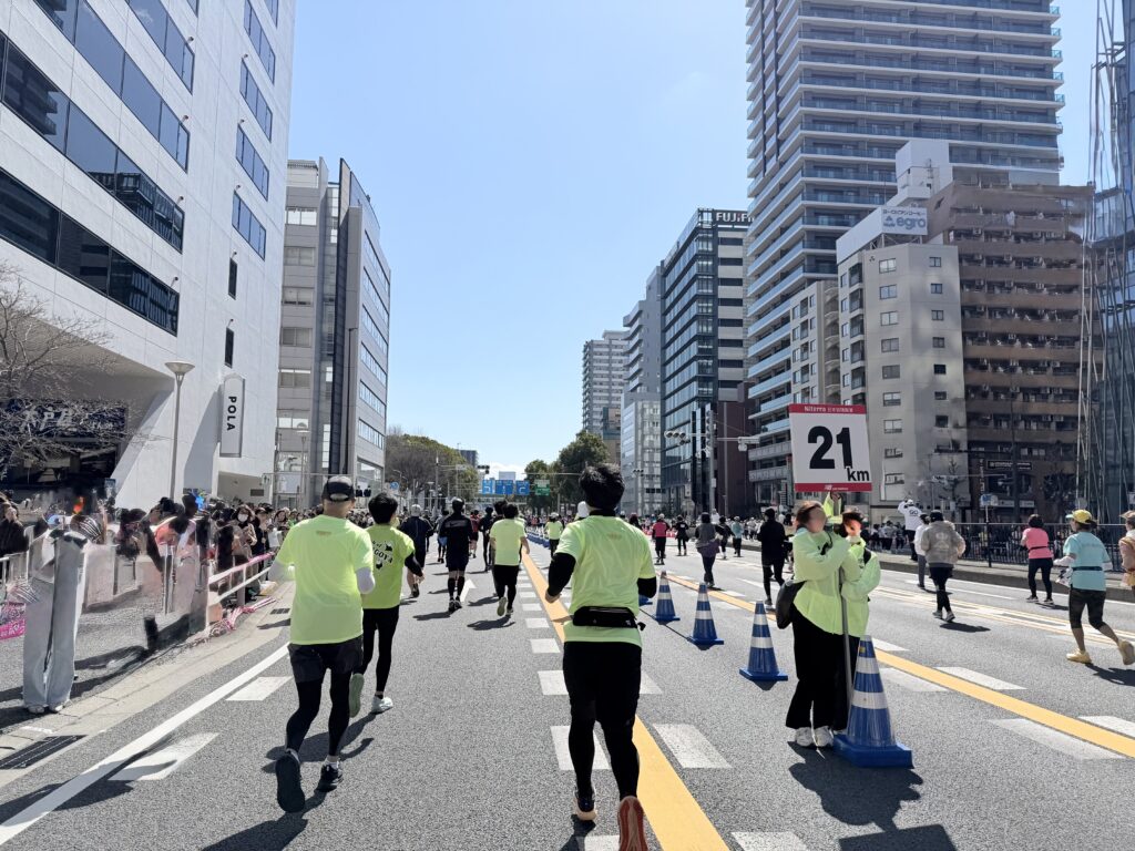 名古屋シティマラソン 21km地点