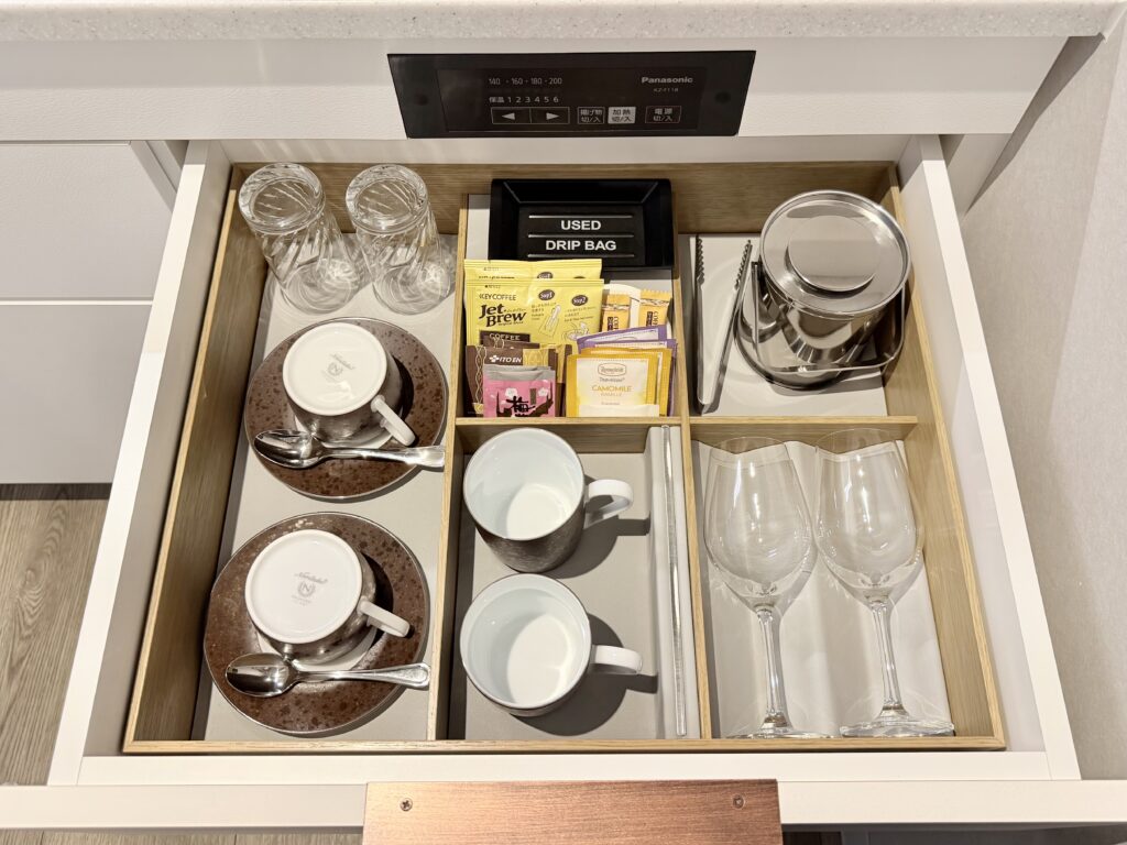 名古屋観光ホテル エスパシオ（SLH）客室 キッチンに用意されているもの
