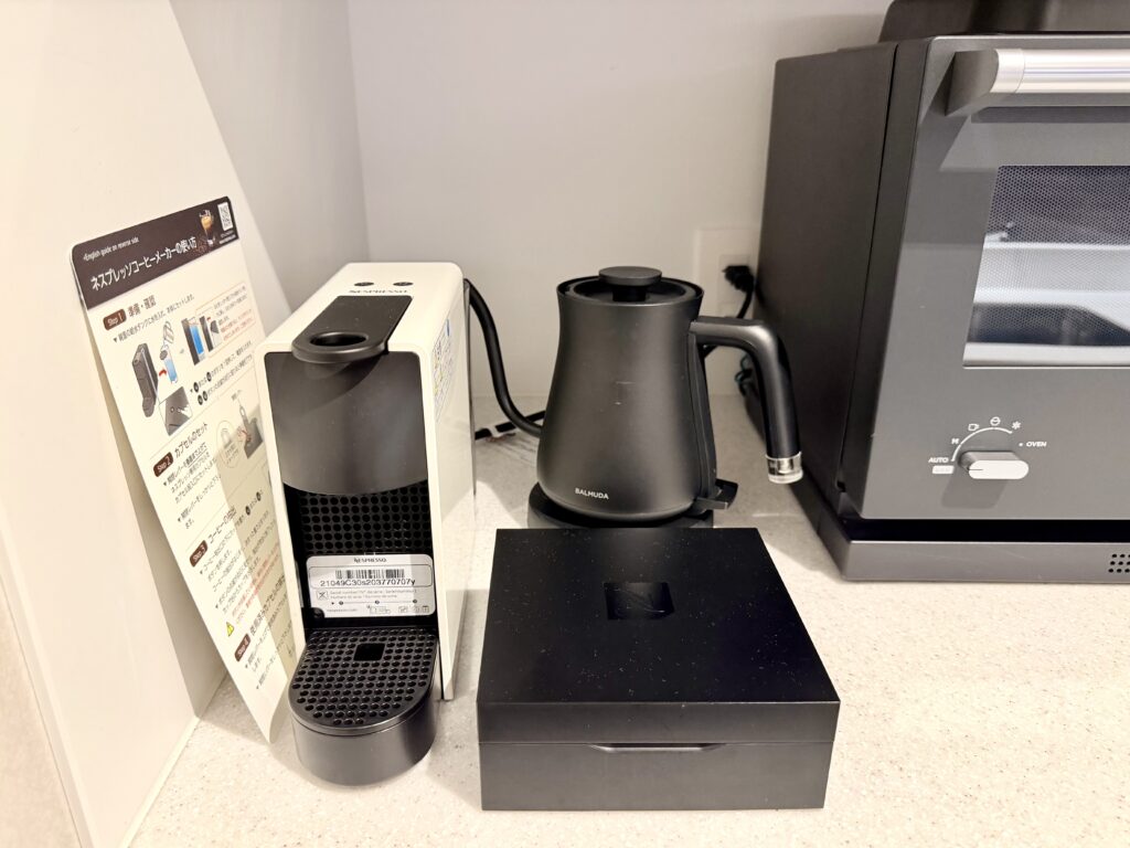 名古屋観光ホテル エスパシオ(SLH)客室 コーヒーマシンはネスプレッソ