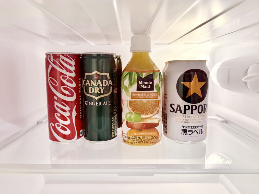 名古屋観光ホテル エスパシオ(SLH)客室 冷蔵庫の中はすべて無料