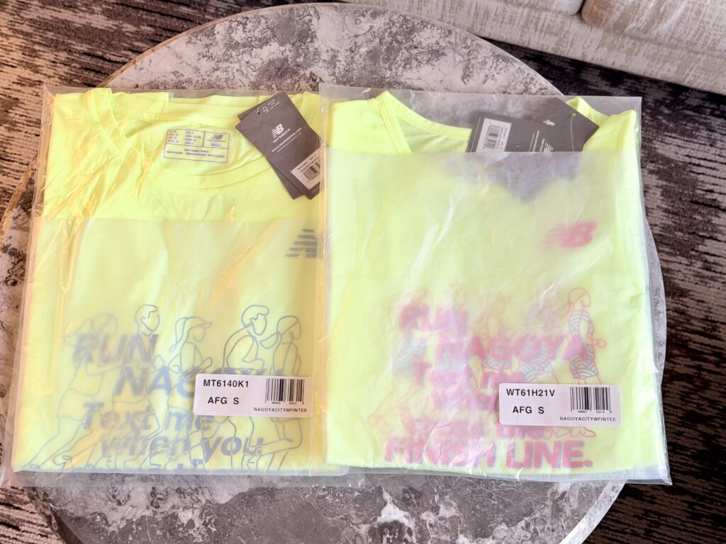 名古屋シティマラソン 参加賞はニューバランスの大会限定Tシャツ